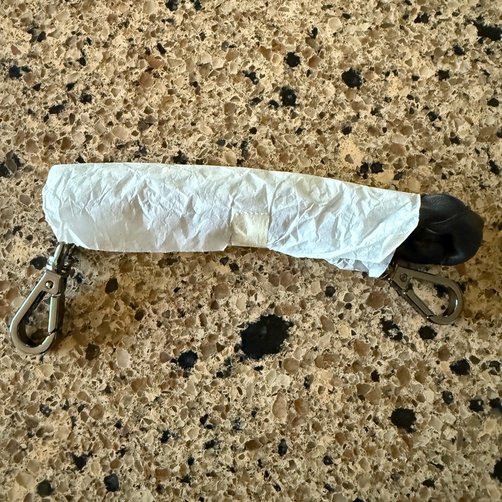 MZ Wallace Silver and Braided black leather strap